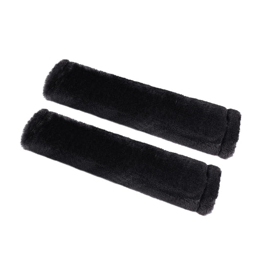 2 pcs soft artificial fur universal fit seat belt covers, car and aircraft seat belt shoulder pads, camera V1192-DRO-0017