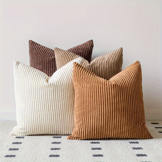 4pcs Nordic striped throw pillows, cushions, sofa solid color cushions, corduroy cushions, waist cushions, V1192-DRO-0019