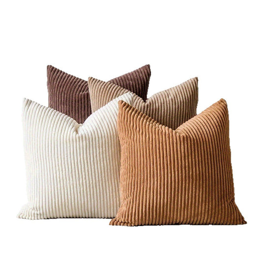 4pcs Nordic striped throw pillows, cushions, sofa solid color cushions, corduroy cushions, waist cushions, V1192-DRO-0019