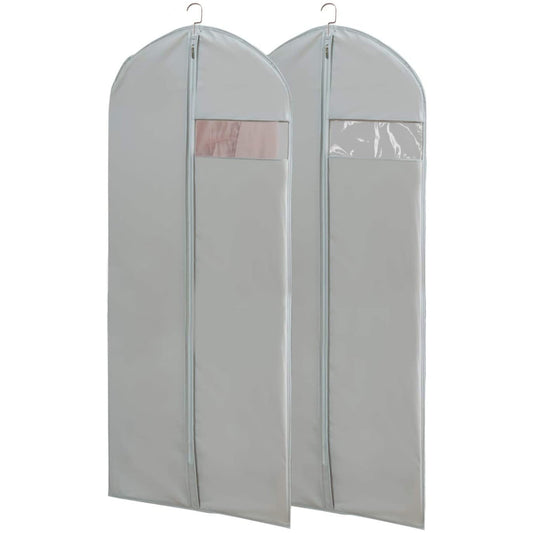 2 pieces of grey breathable three-dimensional clothing dust cover hanging bag, dust-proof and moisture-proof V1192-DRO-0025