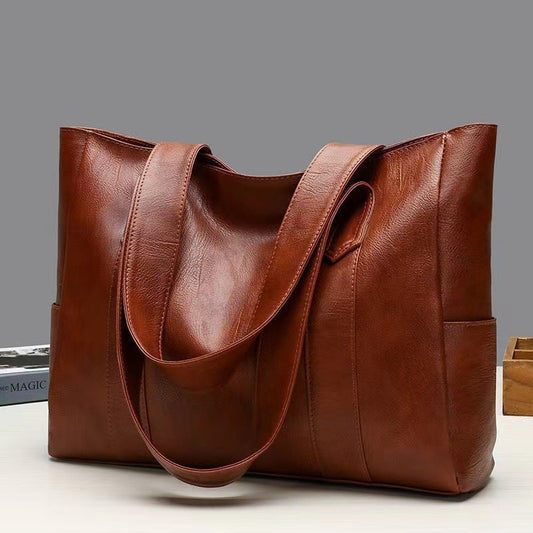 Large bag Women's 2025 Autumn New Style, simple and versatile handbag, large capacity single-shoulder bag, V1192-DRO-0026