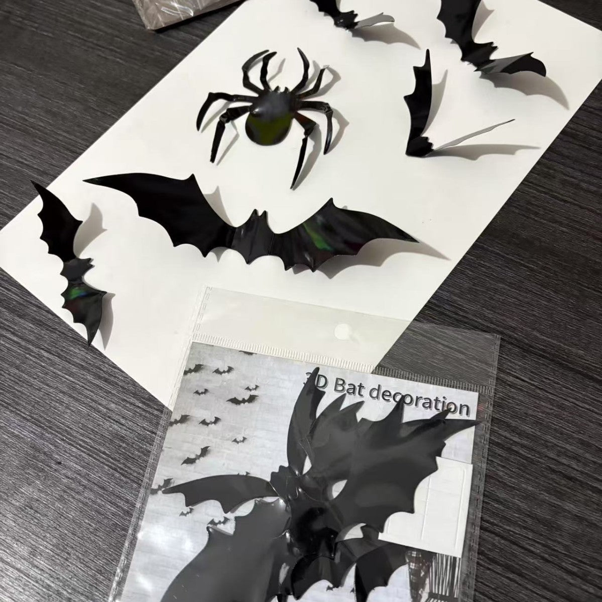 Halloween Bat Wall Stickers - Removable Spooky Decor Decals V1192-GMCS-0827-005