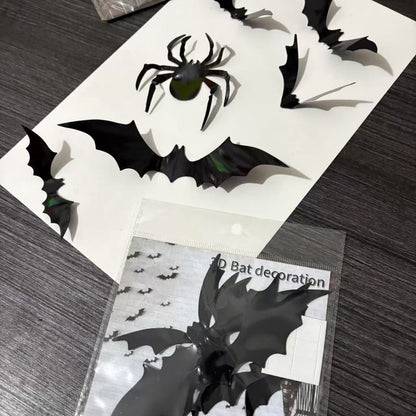Halloween Bat Wall Stickers - Removable Spooky Decor Decals V1192-GMCS-0827-005