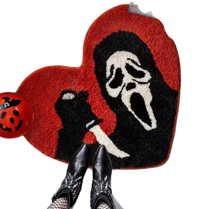 Halloween Faux Cashmere Area Rug - Festive Spooky Decor Floor Mat V1192-GMCS-0827-006