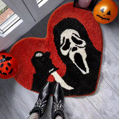 Halloween Faux Cashmere Area Rug - Festive Spooky Decor Floor Mat V1192-GMCS-0827-006