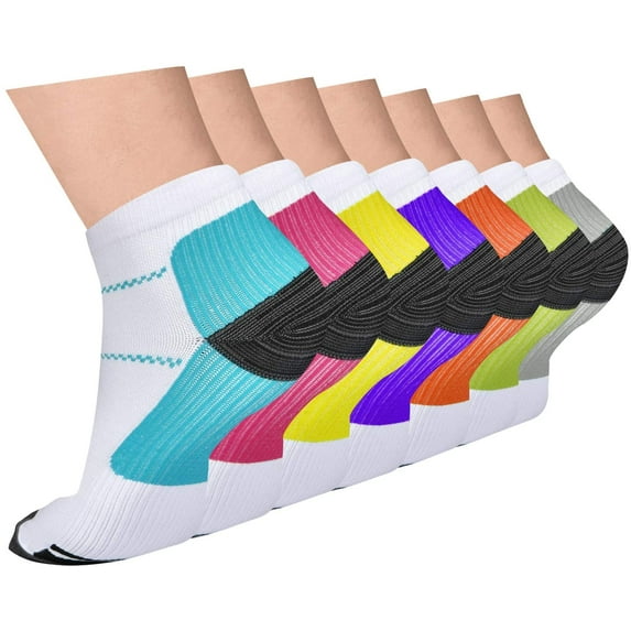 7-Color Ankle Socks Set - Vibrant Daily Wear Socks V1192-GMCS-0904-005