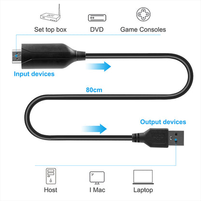 HDMI to USB HD Video Capture Cable - 1080P Audio & Video Capture Adapter V1192-GMCS-0911-002