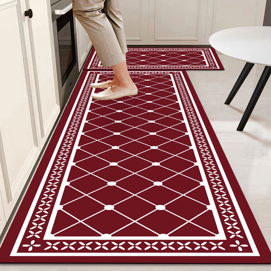 Kitchen Rug 2-Piece Set - Non-Slip, Water-Absorbent & Oil-Resistant Floor Mats V1192-GMCS-1031-004