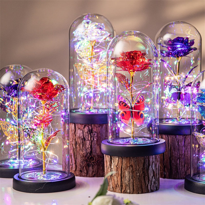 Purple & Silver Butterfly Lantern - Festive Decorative LED Light V1192-ZH-PURPLE