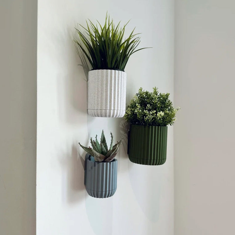 Modern Minimalist Mounted Planter, Indoor, Hidden Wall Mount, Home Decor, Home Gift, Wall Planter, Hidden V1195-V3DOY000411