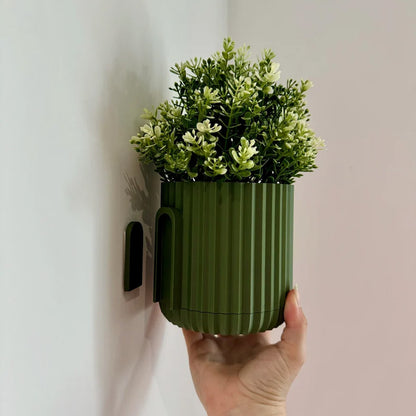Modern Minimalist Mounted Planter, Indoor, Hidden Wall Mount, Home Decor, Home Gift, Wall Planter, Hidden V1195-V3DOY000411