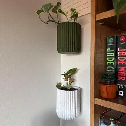 Modern Minimalist Mounted Planter, Indoor, Hidden Wall Mount, Home Decor, Home Gift, Wall Planter, Hidden V1195-V3DOY000411