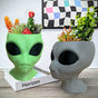 Alien Planter - Alien Bust Plant Pot - Scifi Indoor Planters - Space Indoor Home Decor - Cool Planters - V1195-V3DOY000452GREY