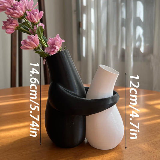 3D printedHugging Vases, decorative vase, suitable for office and home desktop flower pots, a gift for V1195-V3DOY000463BOR