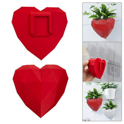 Wall Mounted Planter - NO DRILLING,Houseplant Wall Display Ideas,3D Printed Wall Planter with Drainage Tray V1195-V3DOY000470RED
