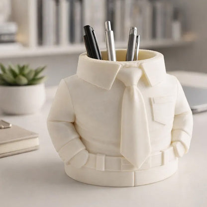 Hirt & Tie Pen Holder - Stylish 3D Printed Desk Organizer V1195-V3DOY000473A