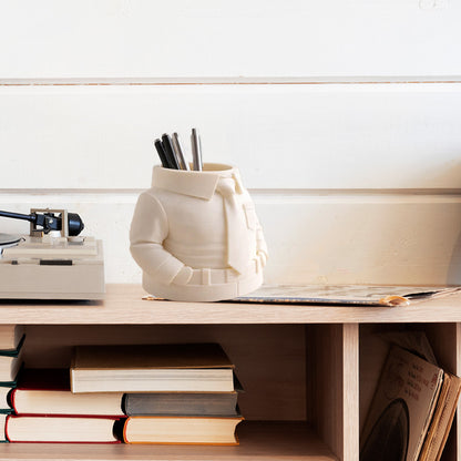 Hirt & Tie Pen Holder - Stylish 3D Printed Desk Organizer V1195-V3DOY000473A