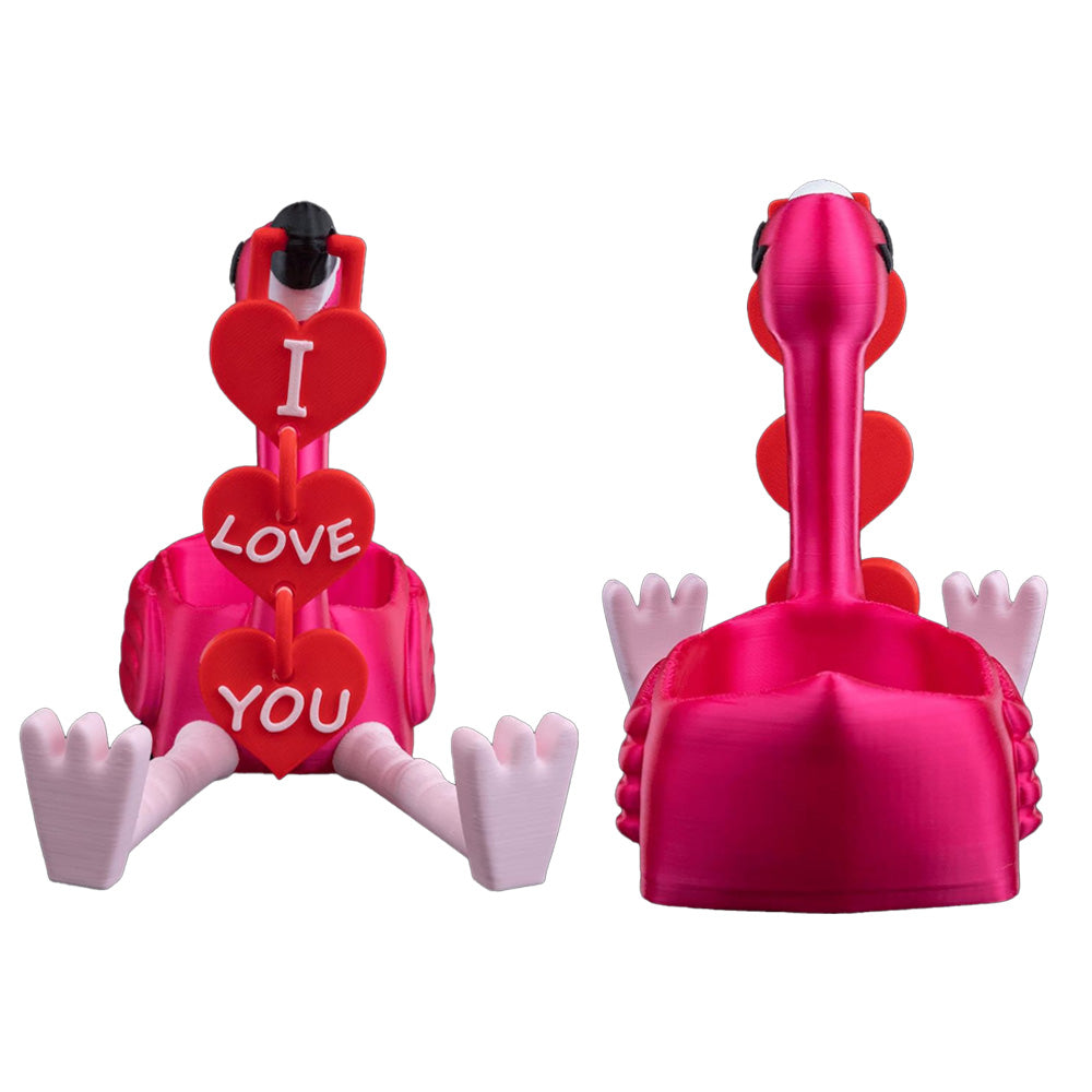Romantic Flamingo Couple Figurine | Cute Love Decor Sculpture | Valentines Gift | Small Item Storage Container V1195-V3DOY000477