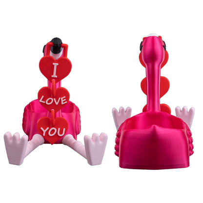 Romantic Flamingo Couple Figurine | Cute Love Decor Sculpture | Valentines Gift | Small Item Storage Container V1195-V3DOY000477