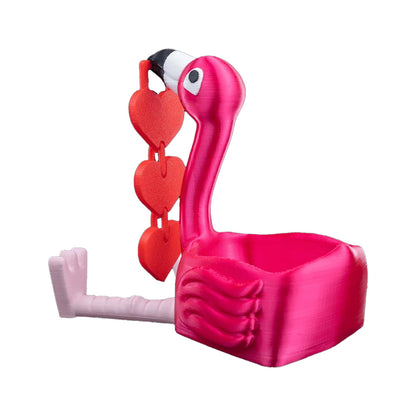 Romantic Flamingo Couple Figurine | Cute Love Decor Sculpture | Valentines Gift | Small Item Storage Container V1195-V3DOY000477