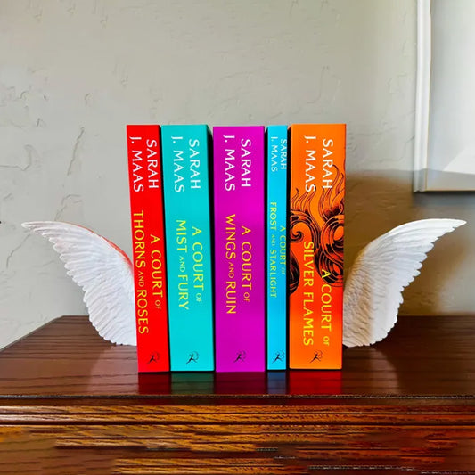 Angel Wings Bookends - 3D Printed Book Holder, Fantasy & Gothic Bookshelf Decor, Fae-Inspired Gift for Book V1195-V3DOY000479B