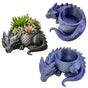Sleeping Dragon Bowl, Fantasy Home Decor 3D Printed,Sleeping Dragon Flowerpot,Dragon Lover Gifts V1195-VOY000465BL