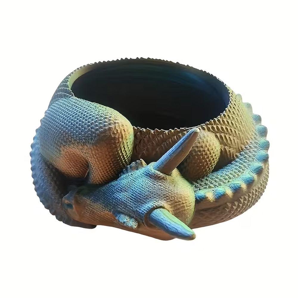 Dragon Planter, 3D Printed, Fantasy Decor, Dragon Pot, Dragon Bowl, Dragon Dish V1195-VW66891BLACK