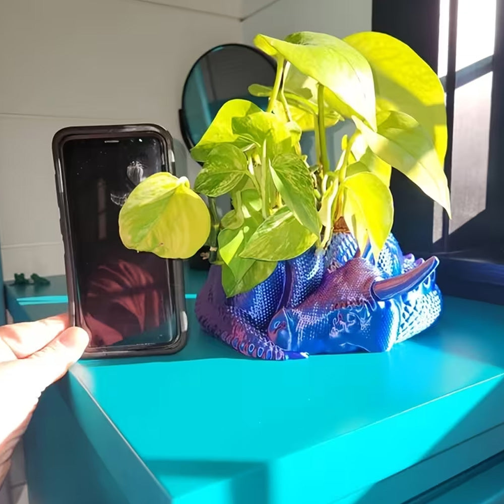 Dragon Planter, 3D Printed, Fantasy Decor, Dragon Pot, Dragon Bowl, Dragon Dish V1195-VW66891COPPERRED