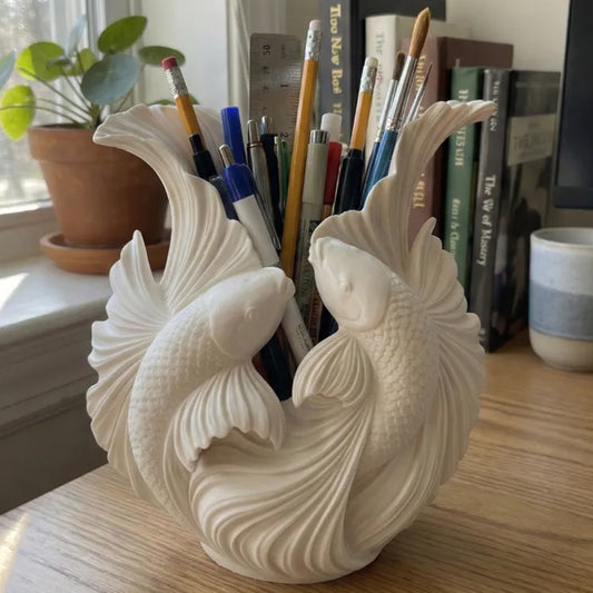 Biomorphic Flowing Sculptural Vase - Organic Wavy Modern Home Decor V1195-VYY0003