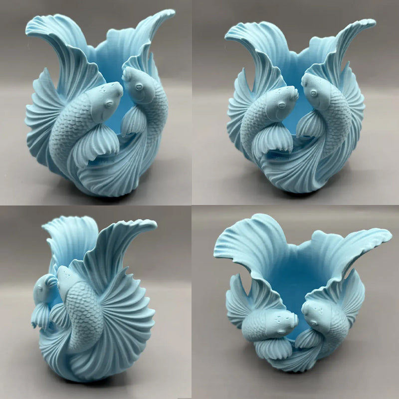 Biomorphic Flowing Sculptural Vase - Organic Wavy Modern Home Decor V1195-VYY0003