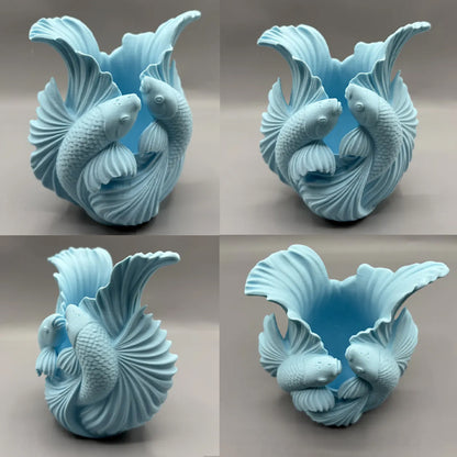 Biomorphic Flowing Sculptural Vase - Organic Wavy Modern Home Decor V1195-VYY0003