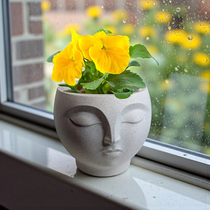 A 3D-printed, serene flowerpot, an eye-catching decorative piece for modern interior spaces. Suitable for V1195-VYY0007