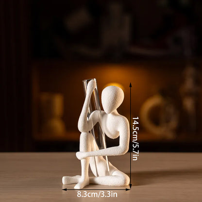 This "Blooming" vase stand adds a touch of nature to your space. White, single piece. V1195-VYY0015