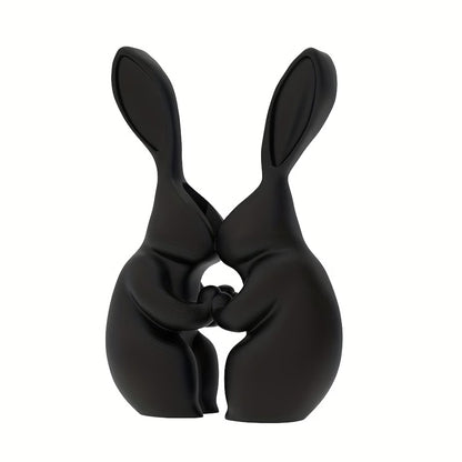 3D printed Easter bunny vase, ceramic-look plastic vase.black. V1195-VYY0024