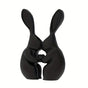 3D printed Easter bunny vase, ceramic-look plastic vase.black. V1195-VYY0024