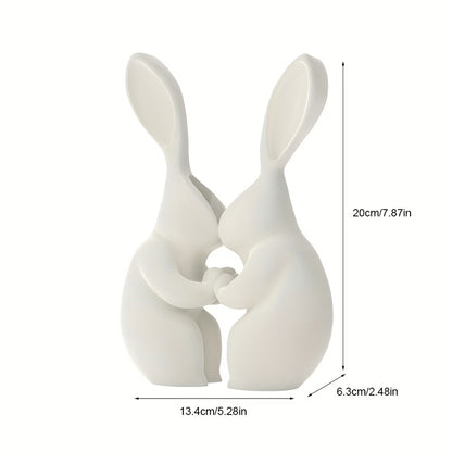 3D printed Easter bunny vase, ceramic-look plastic vase.black. V1195-VYY0024