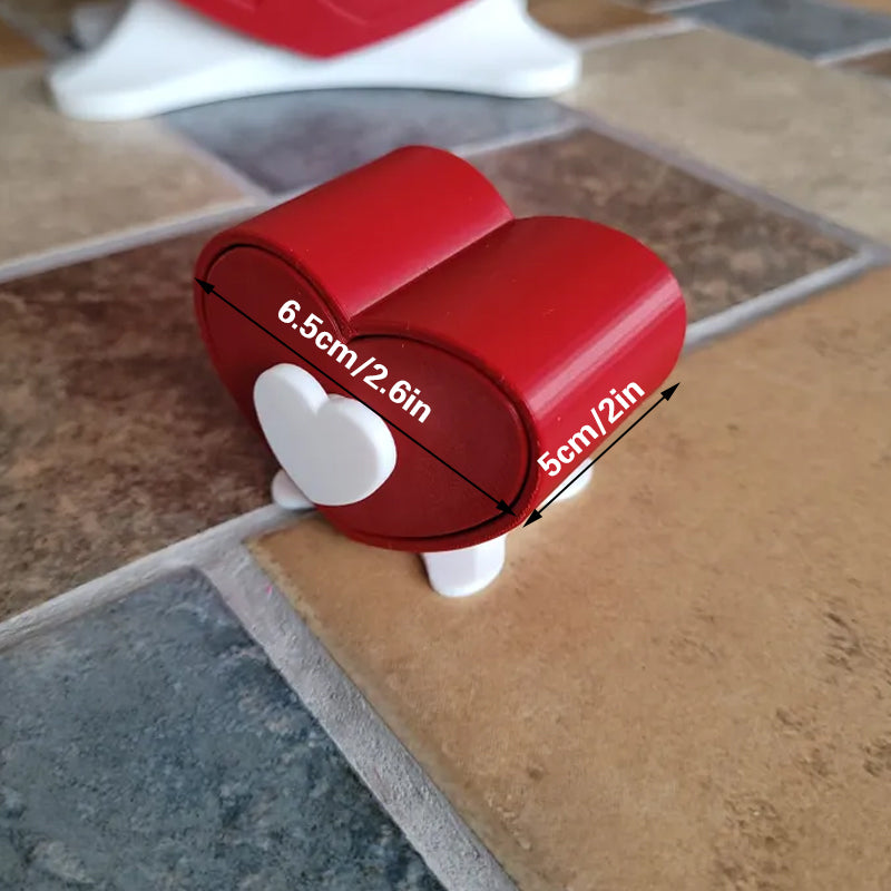 Mini Size Cute Heart-Shaped Jewelry Box (Single Drawer) Red and White V1195-VYY0026