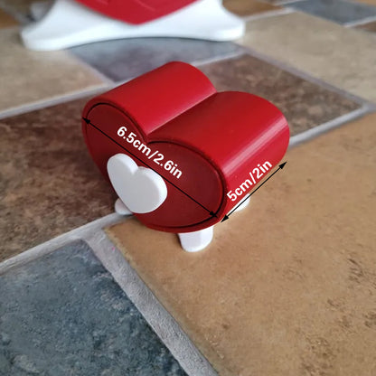 Mini Size Cute Heart-Shaped Jewelry Box (Single Drawer) Red and White V1195-VYY0026