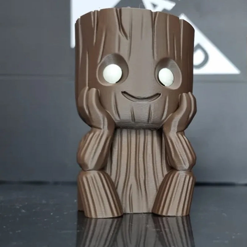 3D Printed Mini Succulent-Friendly Flower Pots, Brown V1195-VYY0027