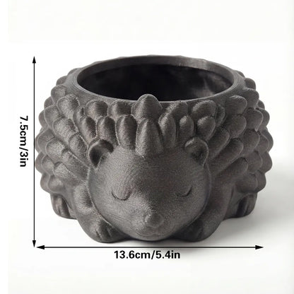 3D printed animal flower pots suitable for home and garden. Gray hedgehog single piece. V1195-VYY0029