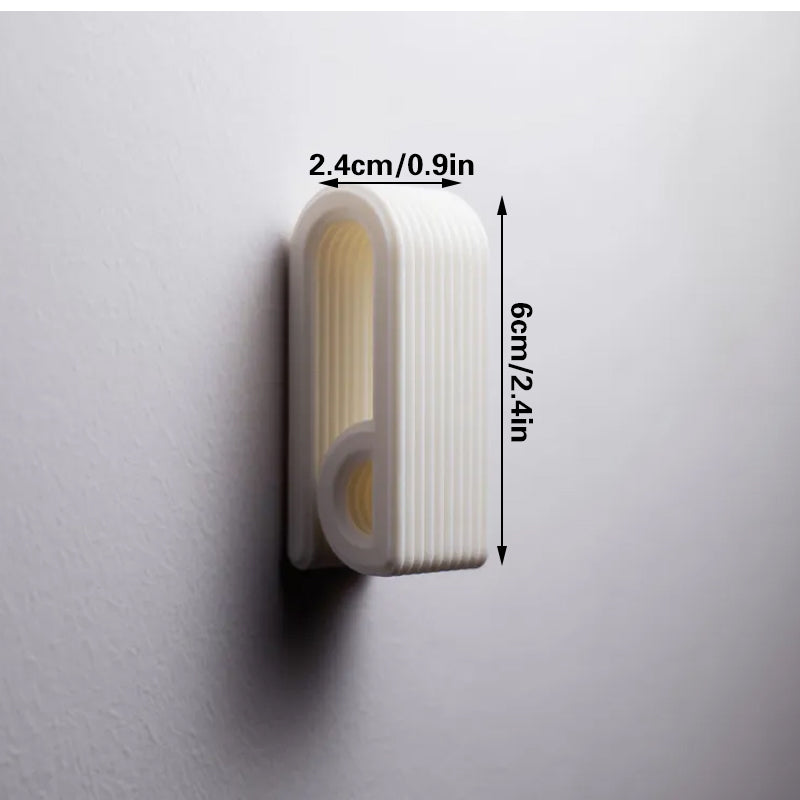 3D-printed press-lock towel hooks | Self-locking hooks, white V1195-VYY0036
