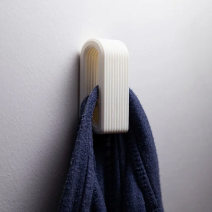 3D-printed press-lock towel hooks | Self-locking hooks, white V1195-VYY0036