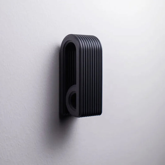 3D-printed press-lock towel hooks | Self-locking hooks, black V1195-VYY0037