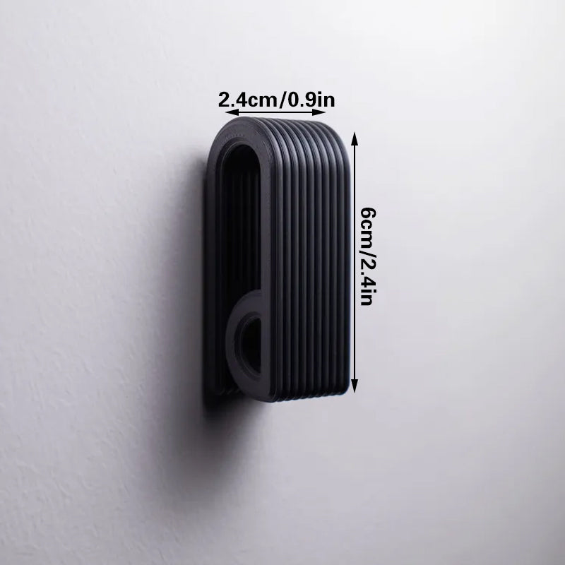 3D-printed press-lock towel hooks | Self-locking hooks, black V1195-VYY0037