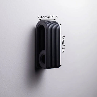 3D-printed press-lock towel hooks | Self-locking hooks, black V1195-VYY0037