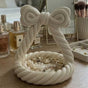 3D Printed Charming Bow Jewelry Tray - Twisted Hemp Rope Storage Tray, pink V1195-VYY0041