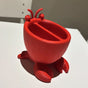 3D-printed crab-shaped toiletries storage box, red. V1195-VYY0048