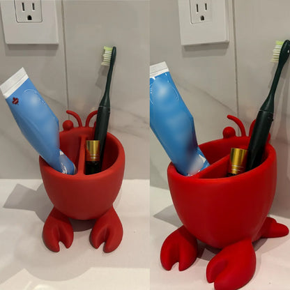 3D-printed crab-shaped toiletries storage box, red. V1195-VYY0048