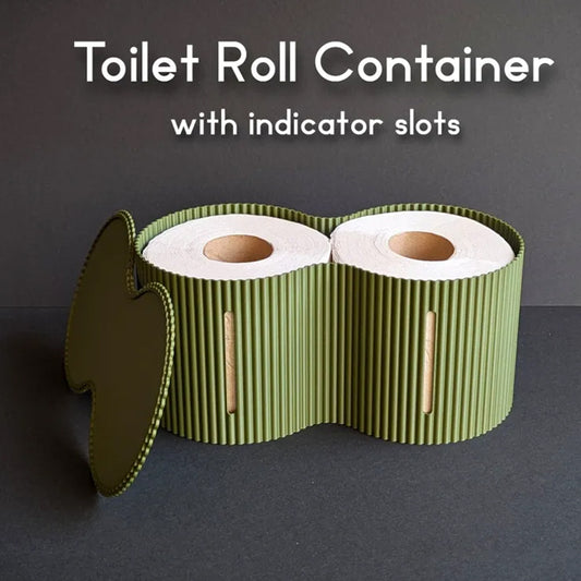 3D-printed toilet paper roll storage box, light green V1195-VYY0053