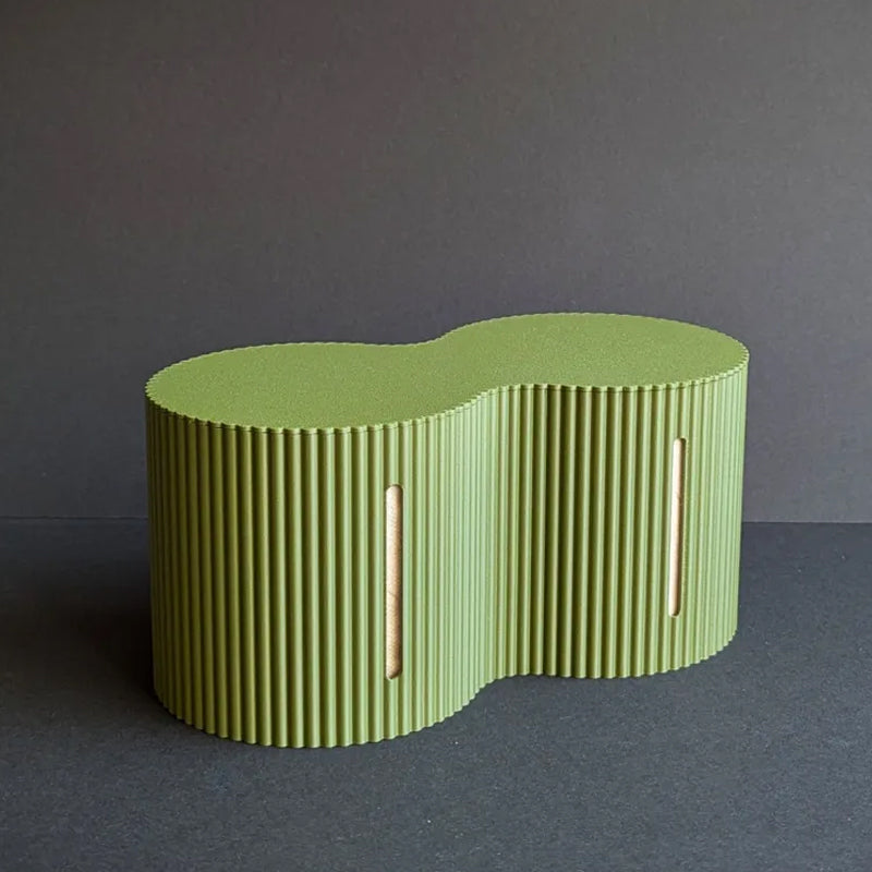 3D-printed toilet paper roll storage box, light green V1195-VYY0053